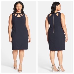 Eliza J Sleeveless Sheath Dress With Neck Cutout